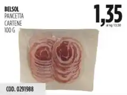 Carico Cash & Carry Belsol pancetta cartene offerta