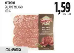 Carico Cash & Carry Negroni salame milano offerta