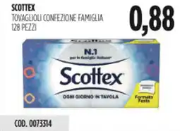 Carico Cash & Carry Scottex tovaglioli confezione famiglia 128 pezzi offerta