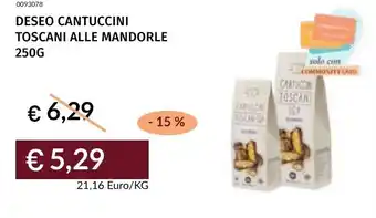Prezzemolo e Vitale Deseo cantuccini toscani alle mandorle offerta