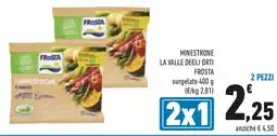 Conad Minestrone la valle degli orti FROSTA surgelato offerta