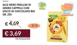 Prezzemolo e Vitale Alce nero frollini di grano cappelli con gocce di cioccolato bio offerta