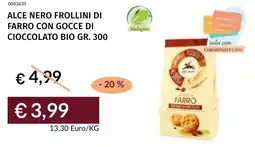 Prezzemolo e Vitale Alce nero frollini di farro con gocce di cioccolato bio offerta