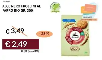 Prezzemolo e Vitale Alce nero frollini al farro bio offerta