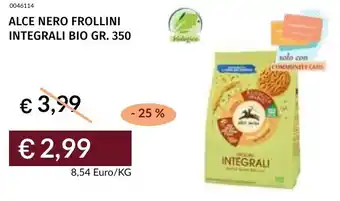 Prezzemolo e Vitale Alce nero frollini integrali bio offerta