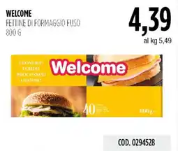 Carico Cash & Carry Welcome fettine di formaggio fuso offerta