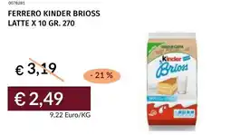 Prezzemolo e Vitale Ferrero kinder brioss latte offerta