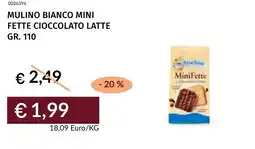 Prezzemolo e Vitale Mulino bianco mini fette cioccolato latte offerta