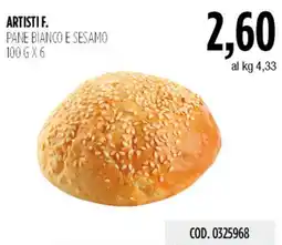 Carico Cash & Carry Artisti f. pane bianco e sesamo offerta