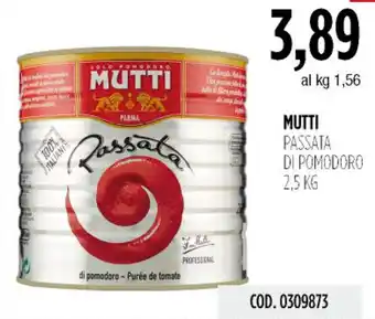 Carico Cash & Carry Mutti passata di pomodoro offerta