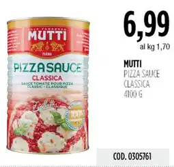 Carico Cash & Carry Mutti pizza sauce classica offerta