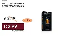 Prezzemolo e Vitale Lollo caffe capsule nespresso terra x10 offerta