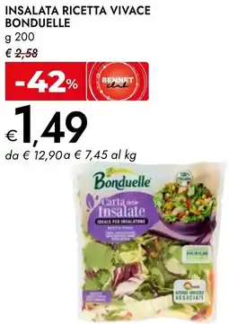 Bennet Insalata ricetta vivace BONDUELLE offerta
