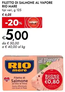 Bennet Filetto di salmone al vapore RIO MARE offerta