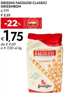 Bennet Grissini fagolosi classici grissinbon offerta