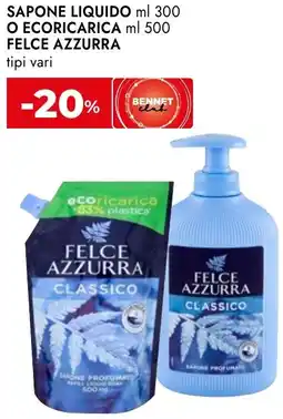 Bennet Sapone liquido o ecoricarica FELCE AZZURRA offerta