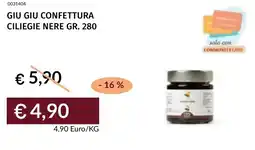 Prezzemolo e Vitale Giu giu confettura ciliegie nere offerta