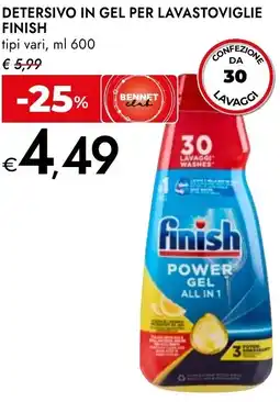 Bennet Detersivo in gel per lavastoviglie FINISH offerta