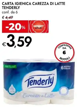 Bennet Carta igienica carezza di latte TENDERLY offerta