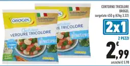 Conad Contorno tricolore OROGEL surgelato offerta