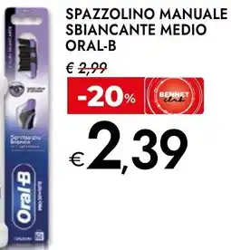 Bennet Spazzolino manuale sbiancante medio ORAL-B offerta