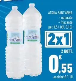 Conad Acqua SANT'ANΝΑ naturale frizzante pet offerta