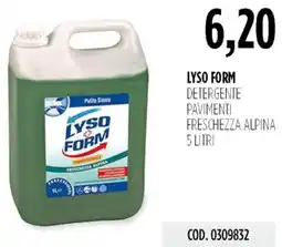 Carico Cash & Carry Lyso form detergente pavimenti freschezza alpina offerta