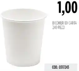 Carico Cash & Carry Bicchieri di carta offerta