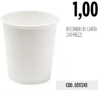 Carico Cash & Carry Bicchieri di carta offerta