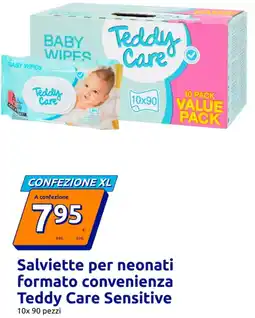 Action Salviette per neonati formato convenienza Teddy Care Sensitive offerta