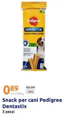 Action Snack per cani Pedigree Dentastix offerta