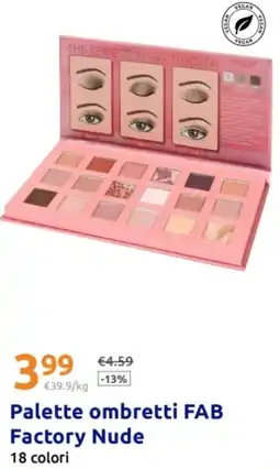 Action Palette ombretti FAB Factory Nude offerta
