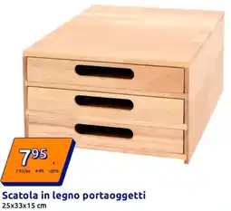 Action Scatola in legno portaoggetti offerta