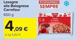 Carrefour Lasagne alla Bolognese Carrefour offerta