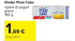 Carrefour Kinder Plum Cake offerta