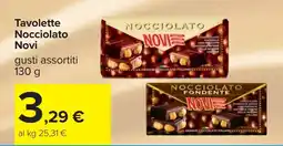 Carrefour Tavolette Nocciolato Novi offerta