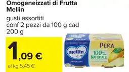 Carrefour Omogeneizzati di Frutta Mellin offerta