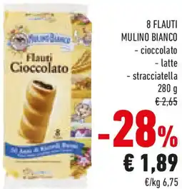 Conad 8 Flauti mulino bianco offerta