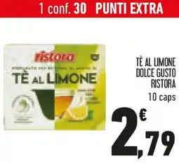 Conad Tè al limone dolce gusto RISTORA offerta
