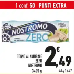 Conad Tonno al naturale zero NOSTROMO offerta