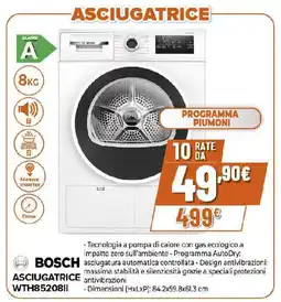 Extracoop BOSCH ASCIUGATRICE WTH85208II offerta