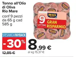 Carrefour Tonno all'Olio di Oliva Rio Mare offerta