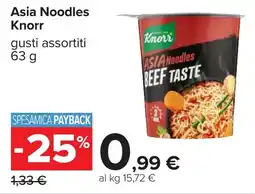 Carrefour Asia Noodles Knorr offerta