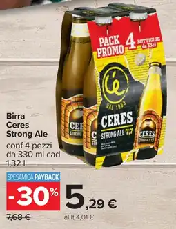 Carrefour Birra Ceres Strong Ale offerta