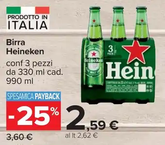 Carrefour Birra Heineken offerta