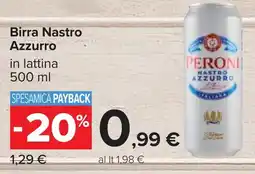 Carrefour Birra Nastro Azzurro offerta