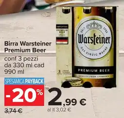 Carrefour Birra Warsteiner Premium Beer offerta