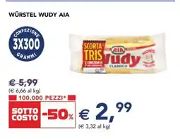 Esselunga WÜRSTEL WUDY AIA offerta