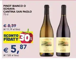 Esselunga PINOT BIANCO O SCHIAVA CANTINA SAN PAOLO offerta