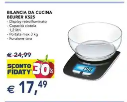 Esselunga BILANCIA DA CUCINA BEURER KS25 offerta